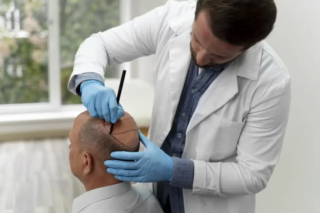 Typical patterns of hereditary hair loss in men and women