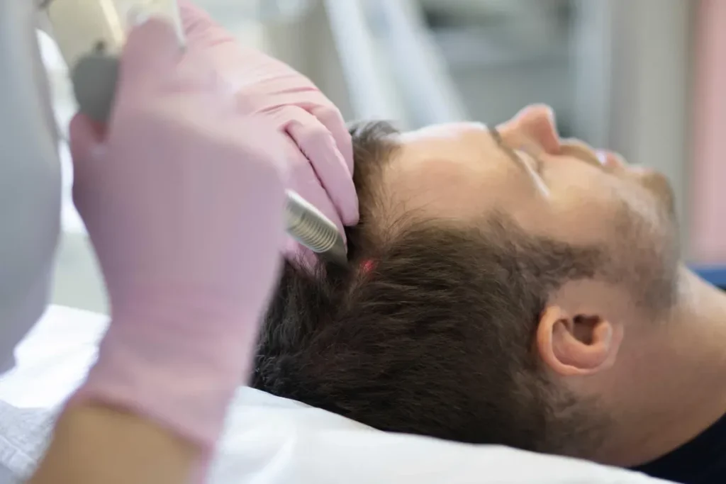 Low‑level laser therapy session in a clinical setting