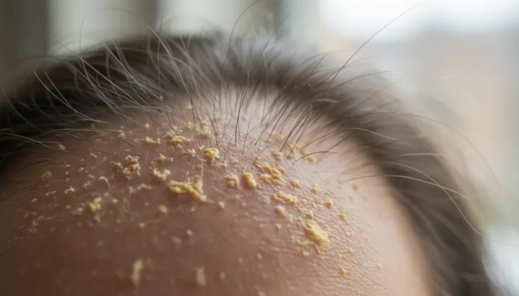 Seborrheic dermatitis causing itch and hair thinning