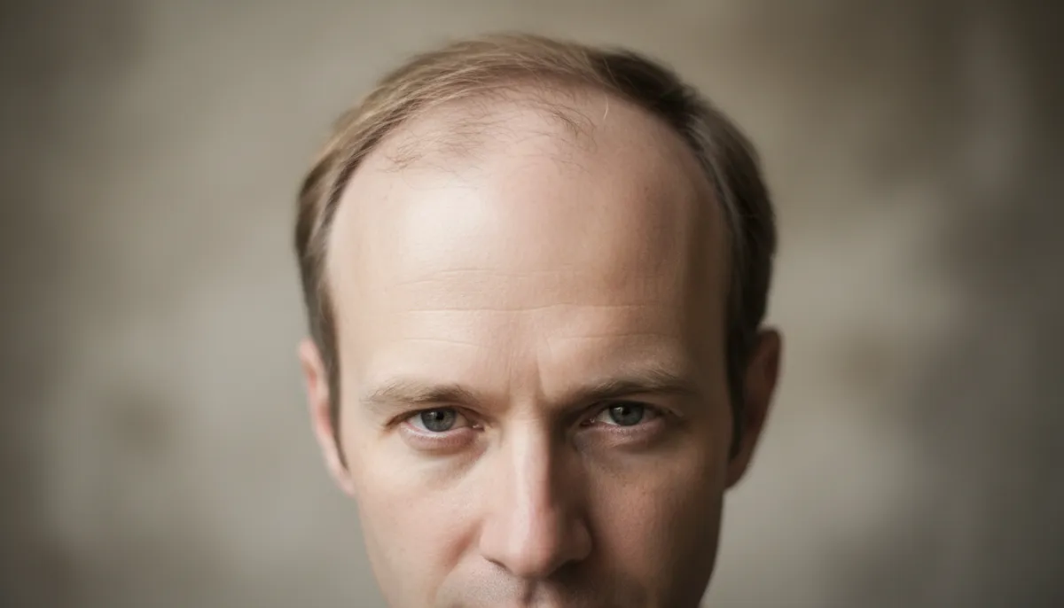 Typical front hair loss pattern