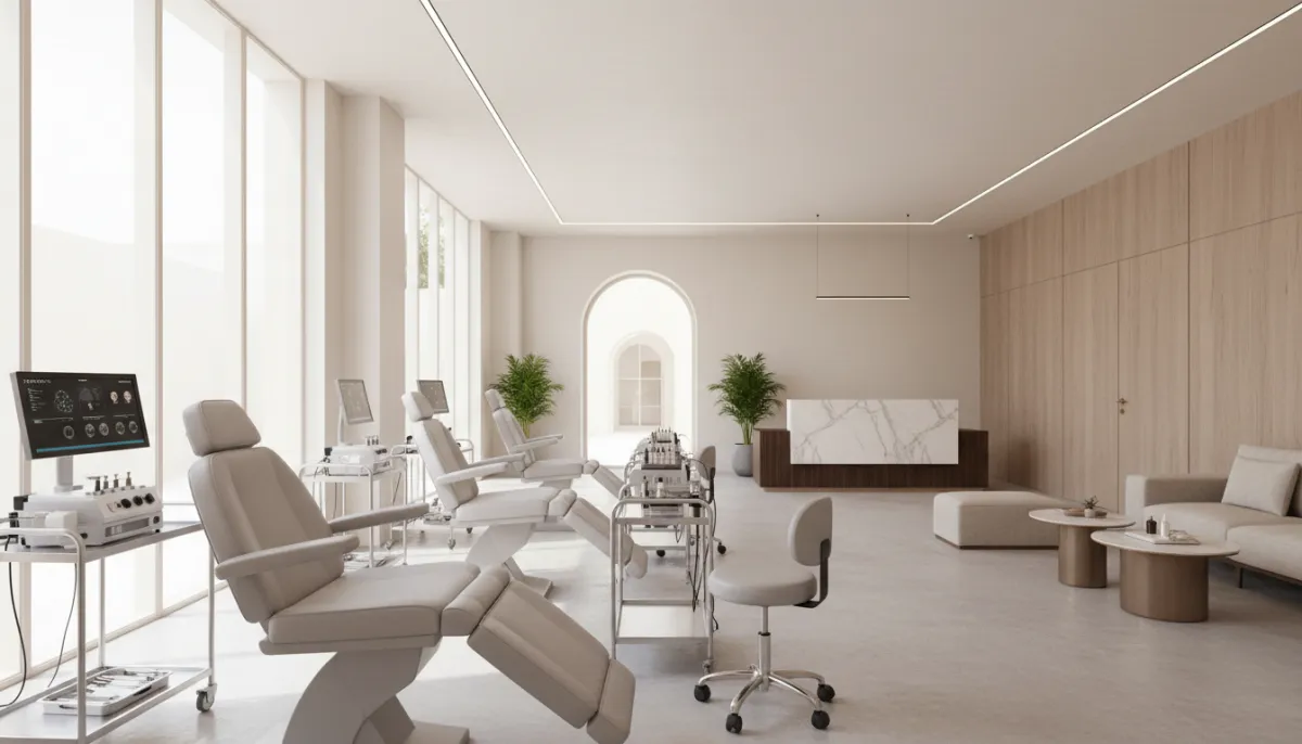 A modern hair transplant clinic prepared for safe procedures.