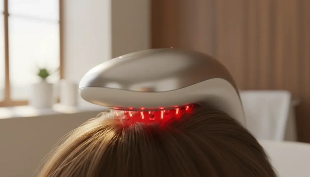 Low‑level laser therapy targeting hair follicles