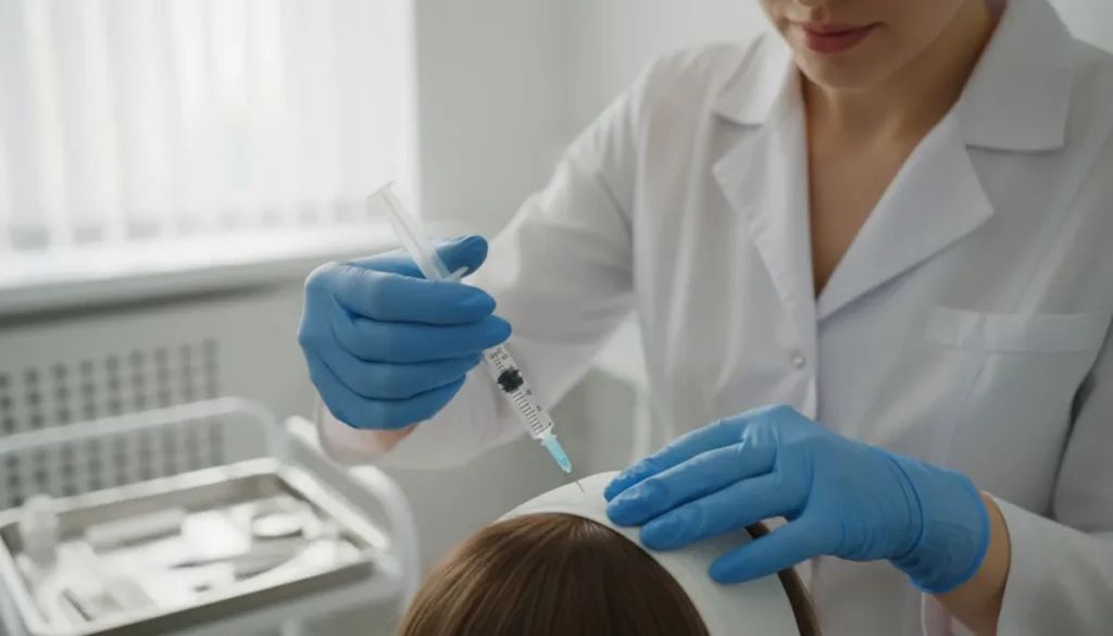 PRP injection being administered by a specialist