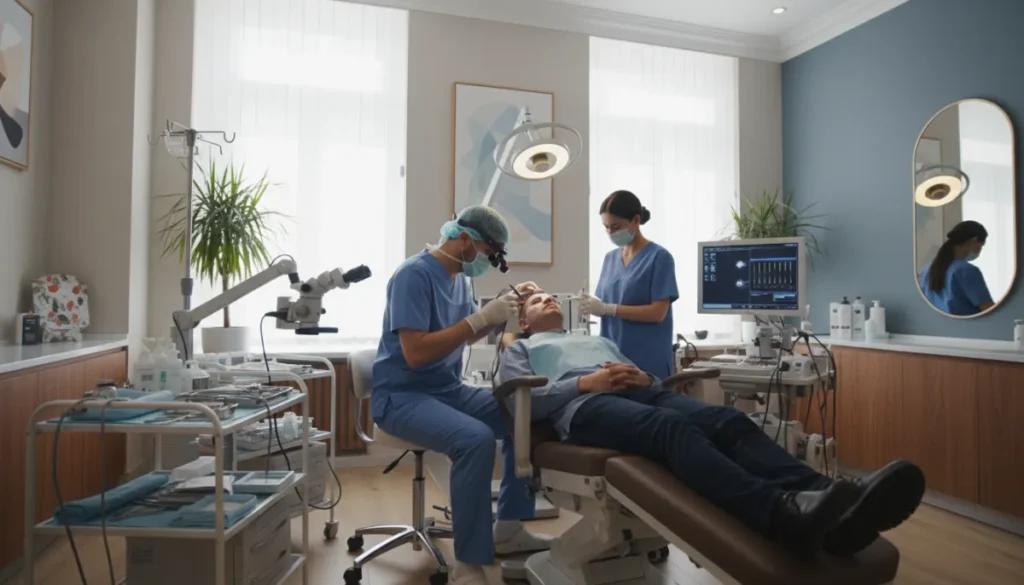 Hair transplant procedure at Gold City Hair