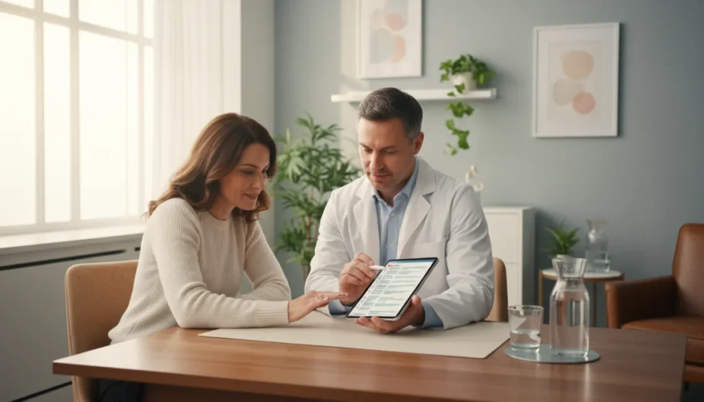 Discussing medication side effects with a specialist