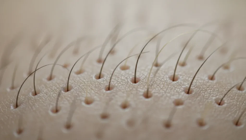 Hair follicles affected by hormonal changes