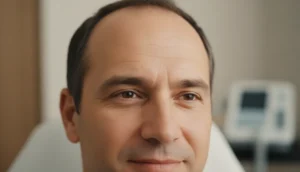 Early signs of a receding hairline