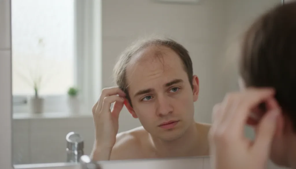Early signs of hair thinning at 23