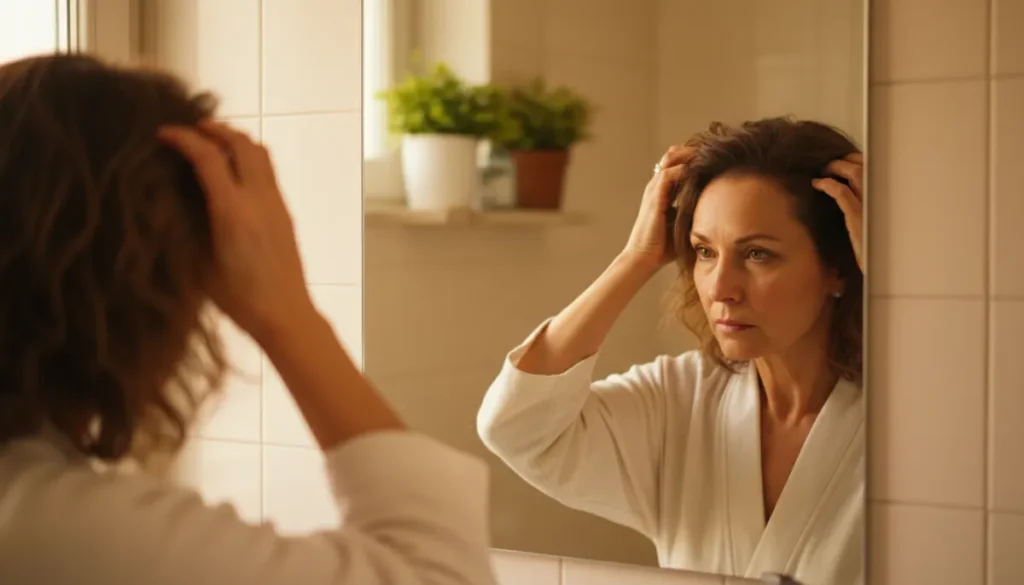 Typical signs of menopausal hair thinning