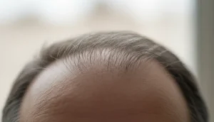 Typical signs of a receding hairline