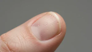 Typical nail changes seen with alopecia areata