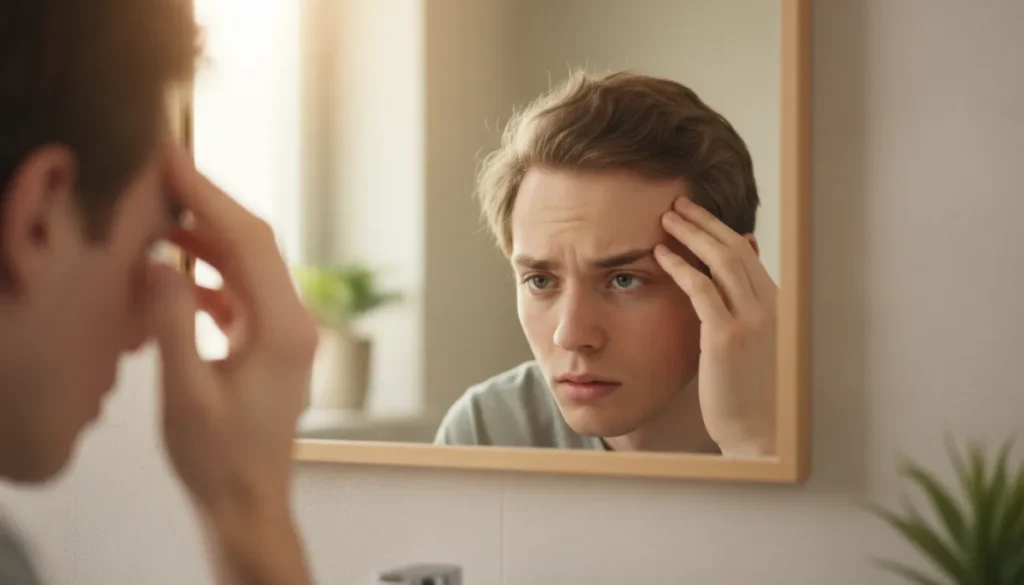 Early detection of hair loss in an 18‑year‑old