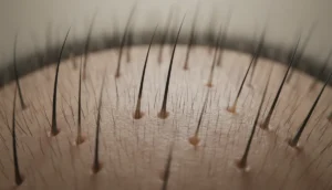 Hair follicle entering the catagen stage