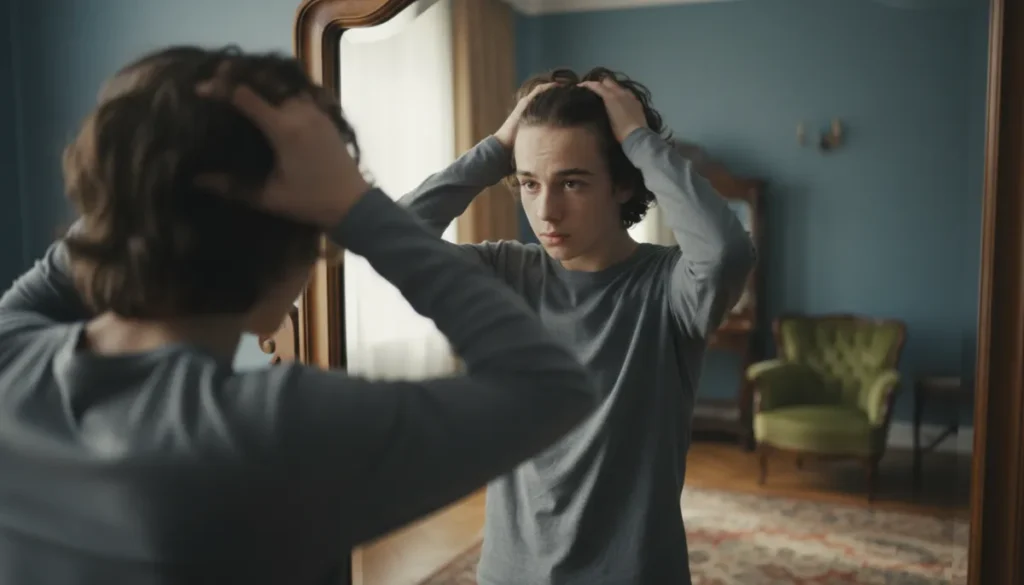 Teen with thinning hair