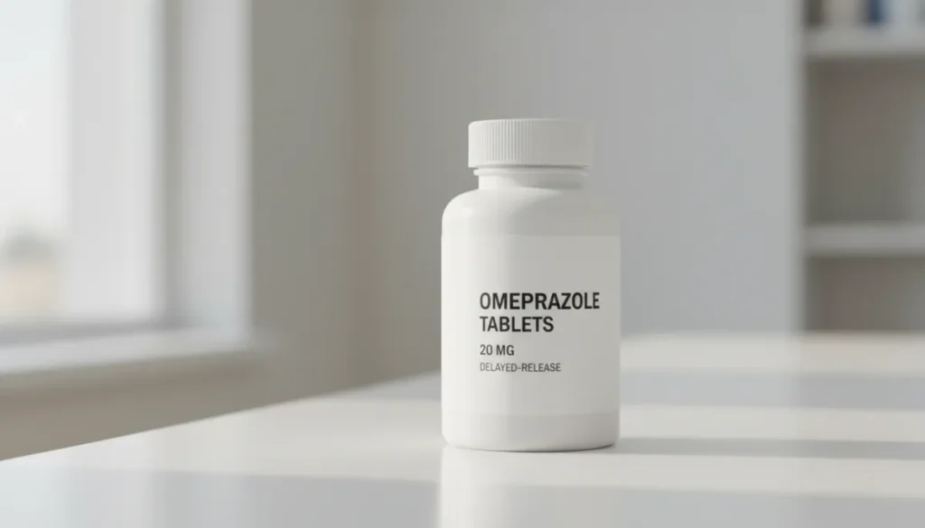 Omeprazole tablets commonly used for acid‑related conditions