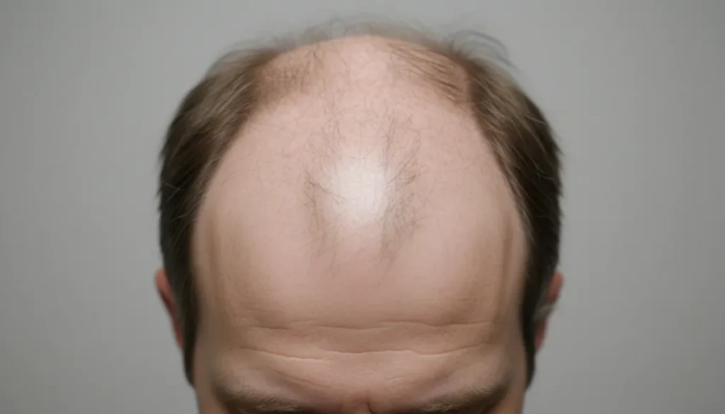 Typical progression of male pattern baldness