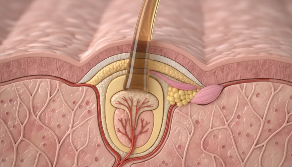 Anatomy of a human hair follicle