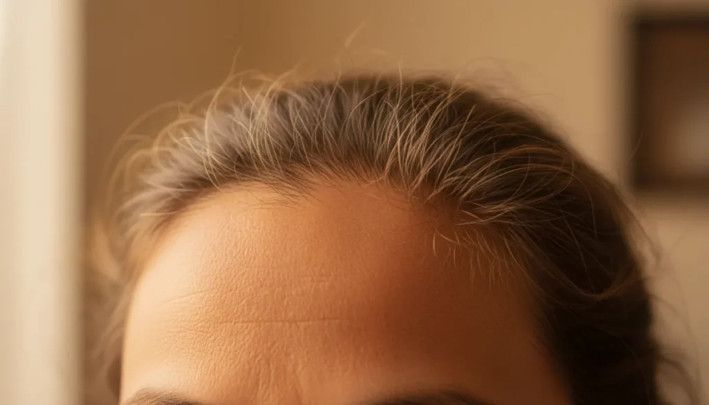 A typical weak hairline before treatment