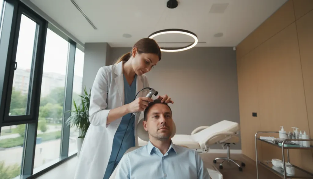 Professional assessment is the first step toward an effective hairline treatment.