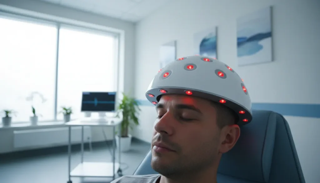Low‑level laser therapy stimulates scalp circulation