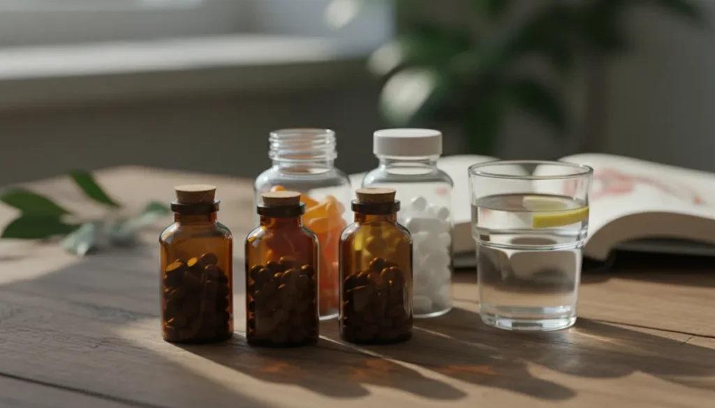Various hair loss pills and supplements