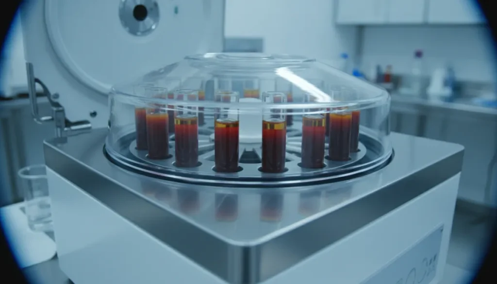 Centrifuge used to isolate platelet‑rich plasma