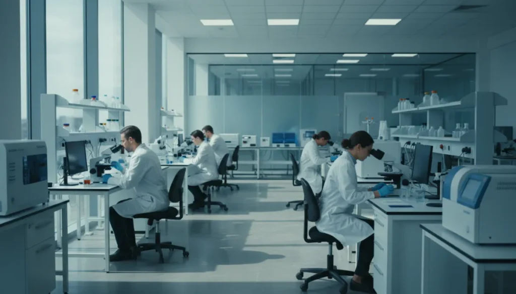 Cutting‑edge baldness research in a laboratory setting