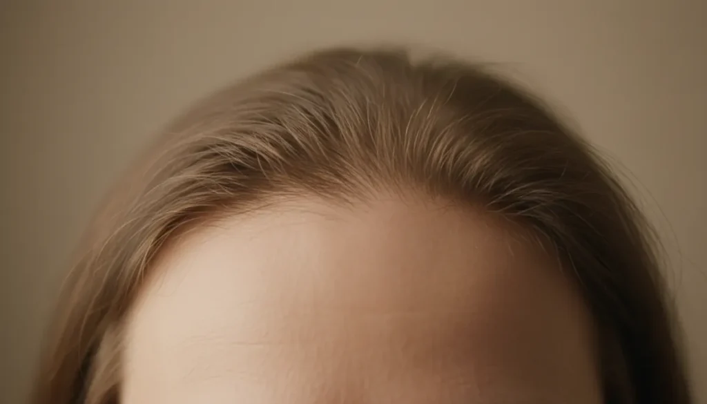 Typical pattern of side hair thinning