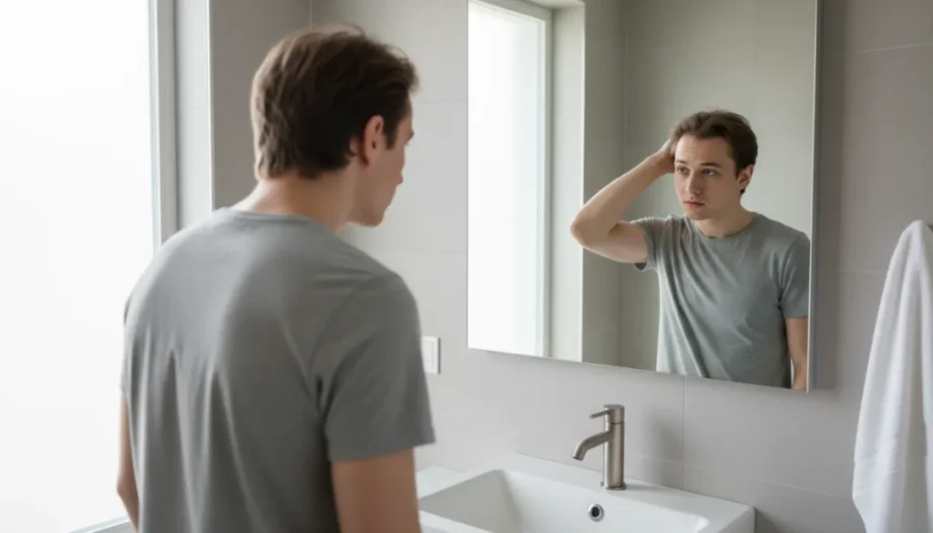 Early signs of hair thinning in the twenties